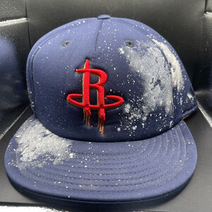 Retro Adidas Houston Rockets NBA Cap Fitted Size 7 3/4